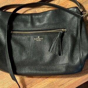 Kate Spade Black Pebbled Leather Shoulder Bag